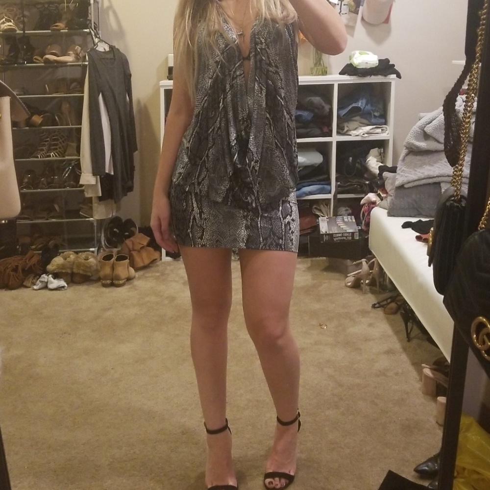 Leopard print clubbing dress